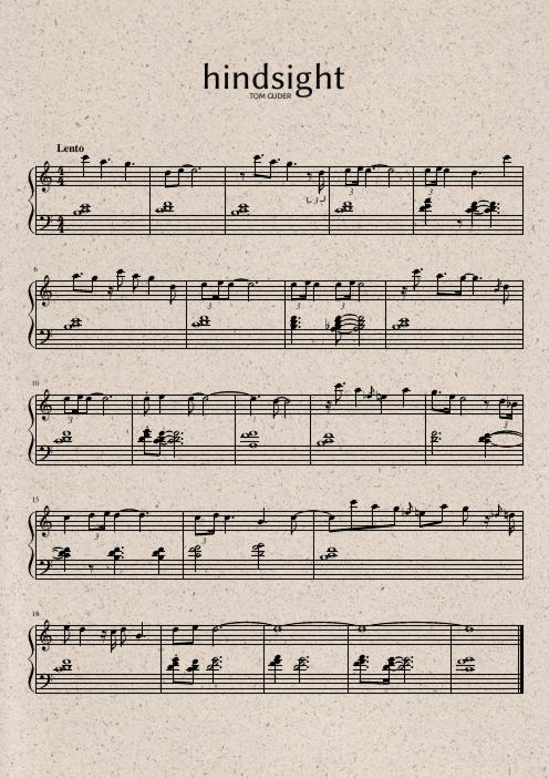 Hindsight Sheet Music