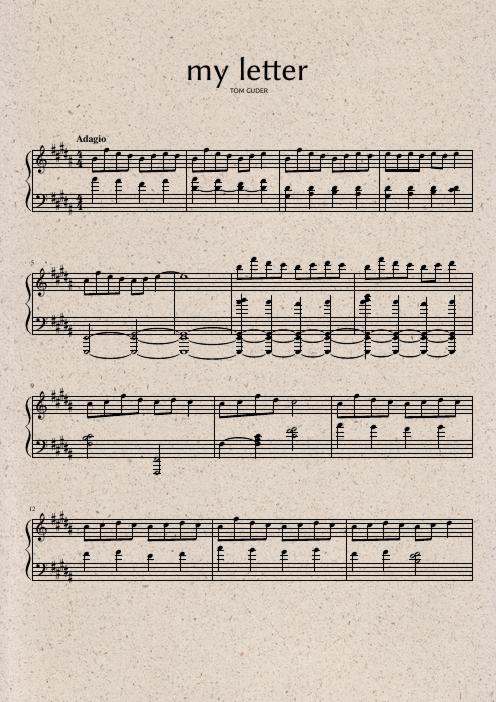 My Letter Sheet Music