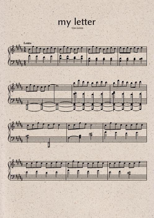 My Letter Sheet Music